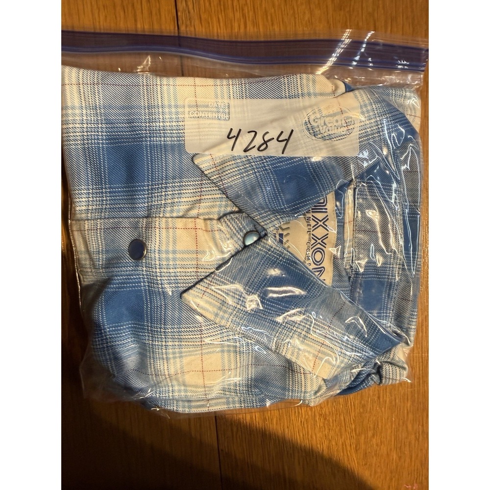 Dixxon The Winfield Flannel Shirt Mens M Blue Plaid Snap Front Dave Winfield - Picture 10 of 10